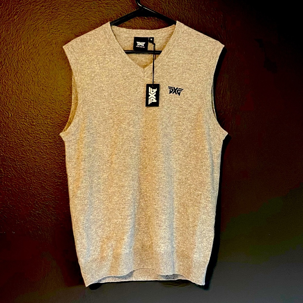 Gray Cashmere Golf Sweater Vest - PXG MEN’S MEDIUM NWT